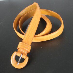 Chaps Orange Belt Alligator Embossed Woman Large Faux Leather Jack O'Lantern